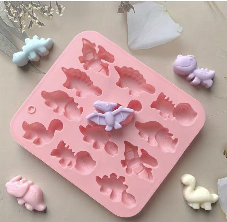 12-Cavity Dinosaur Silicone Mold | MLD-SSM355