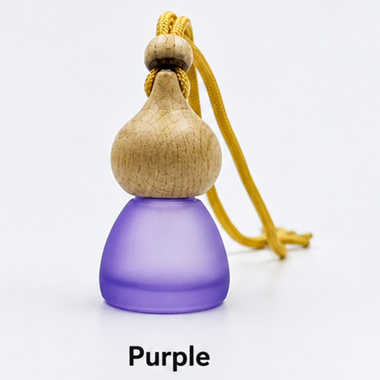 Frosted Persian Shape Glass Car Diffuser Bottle with Wooden Cap (10 ml) | HDF011