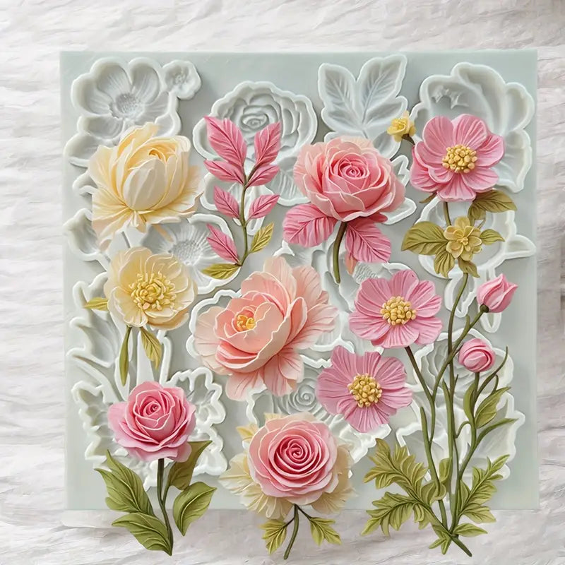 Rose Flowers Mold CFM326