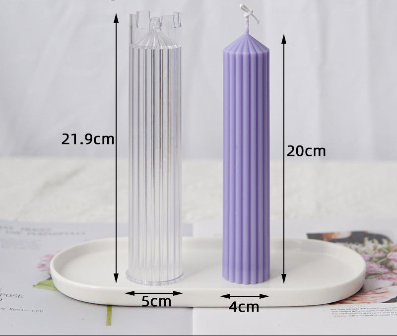 20cm Striped Candle Mold WCM615