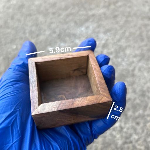 Wooden Square Bowl,5.9 x2.5cm , WC004