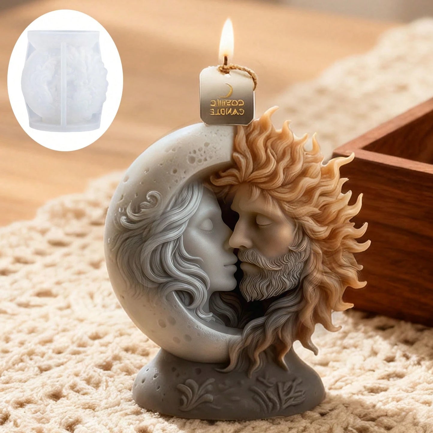 WCM923 Sun Moon Decorative Sculpture Mold