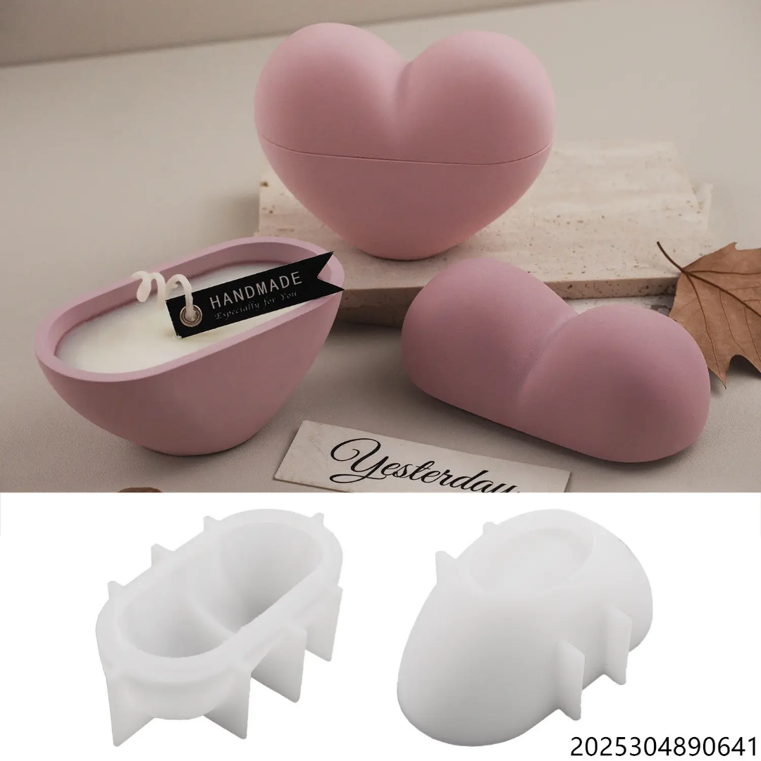 Puffy Heart Jar Set Mould ARM501