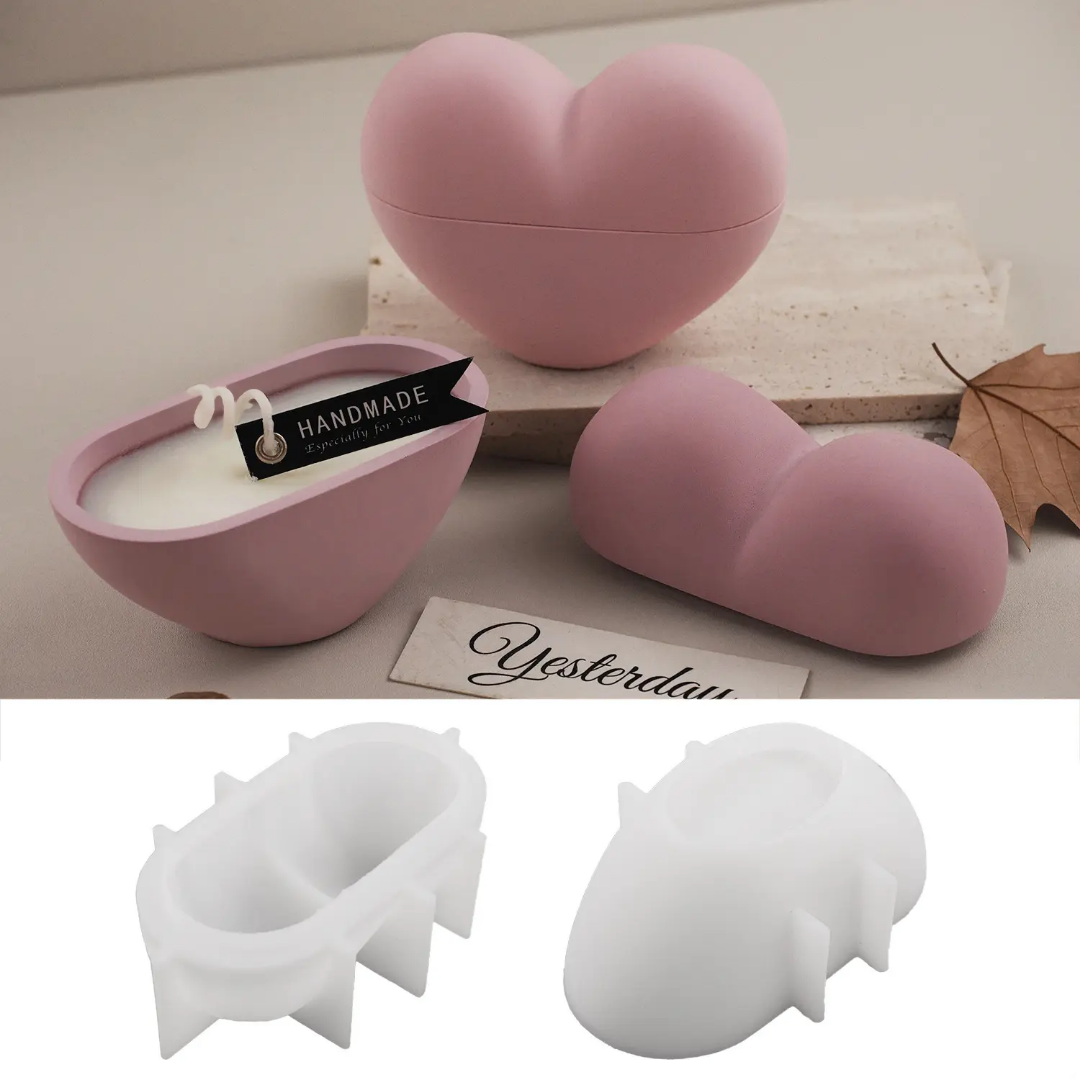 Puffy Heart Jar Set Mould ARM501