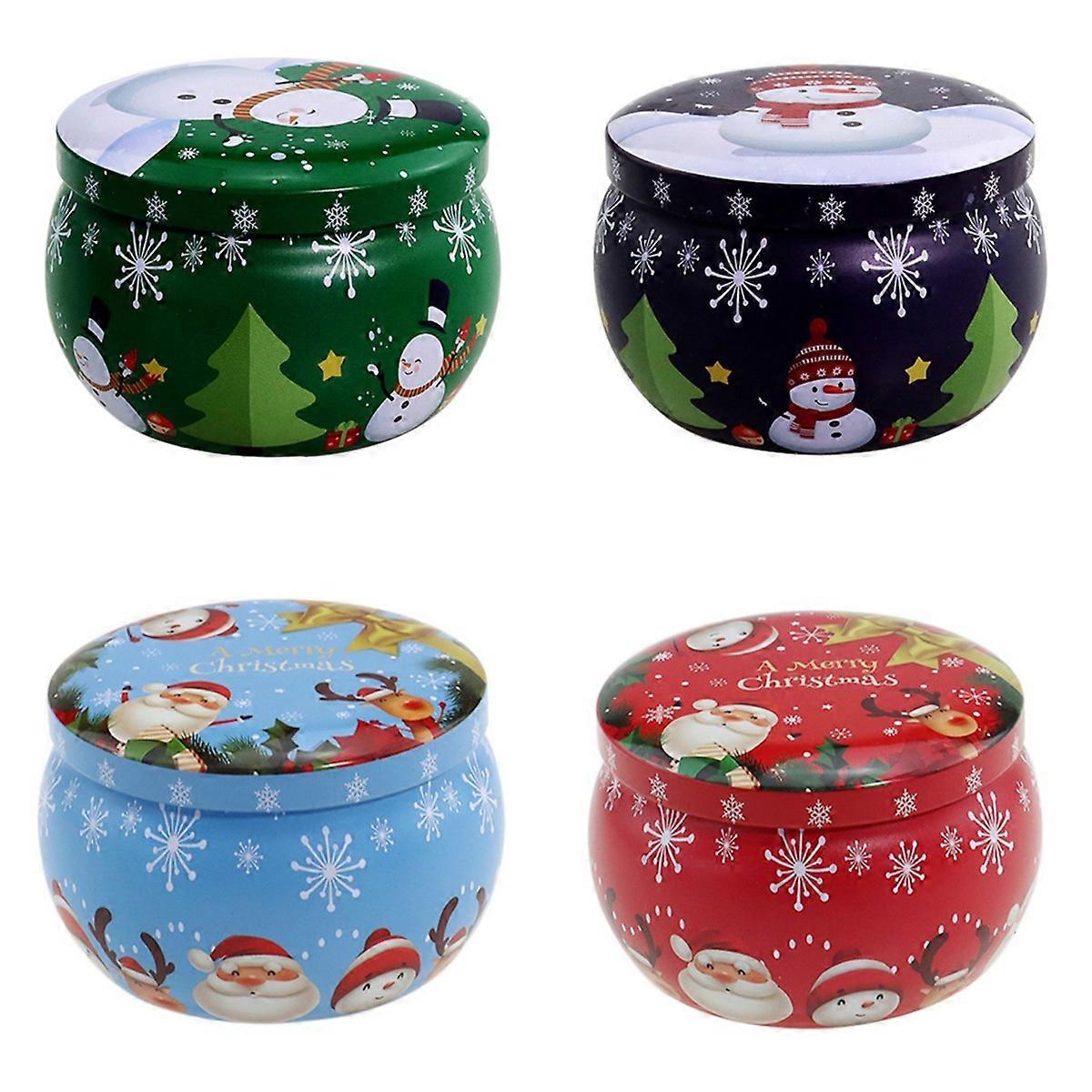 Tin Box Christmas Pack Of 12 (4 Pieces of each color) PM307