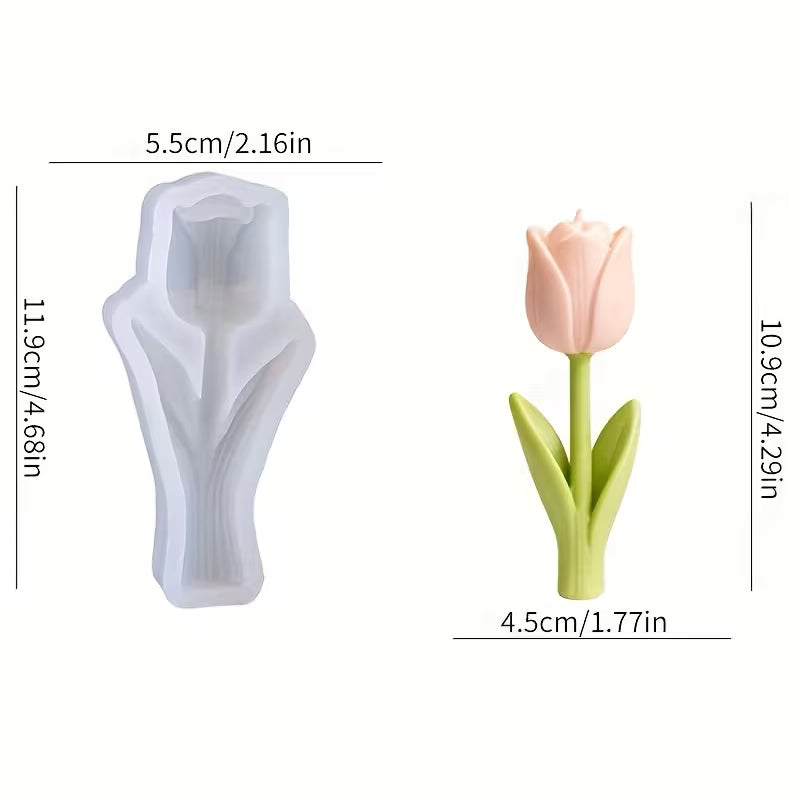 CFM456 2D Tulip Flower Fondant Mold
