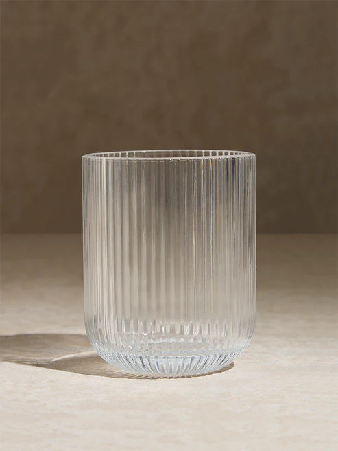 Crinked round bottom Glass Jar Pack Of 6 Pcs PM399