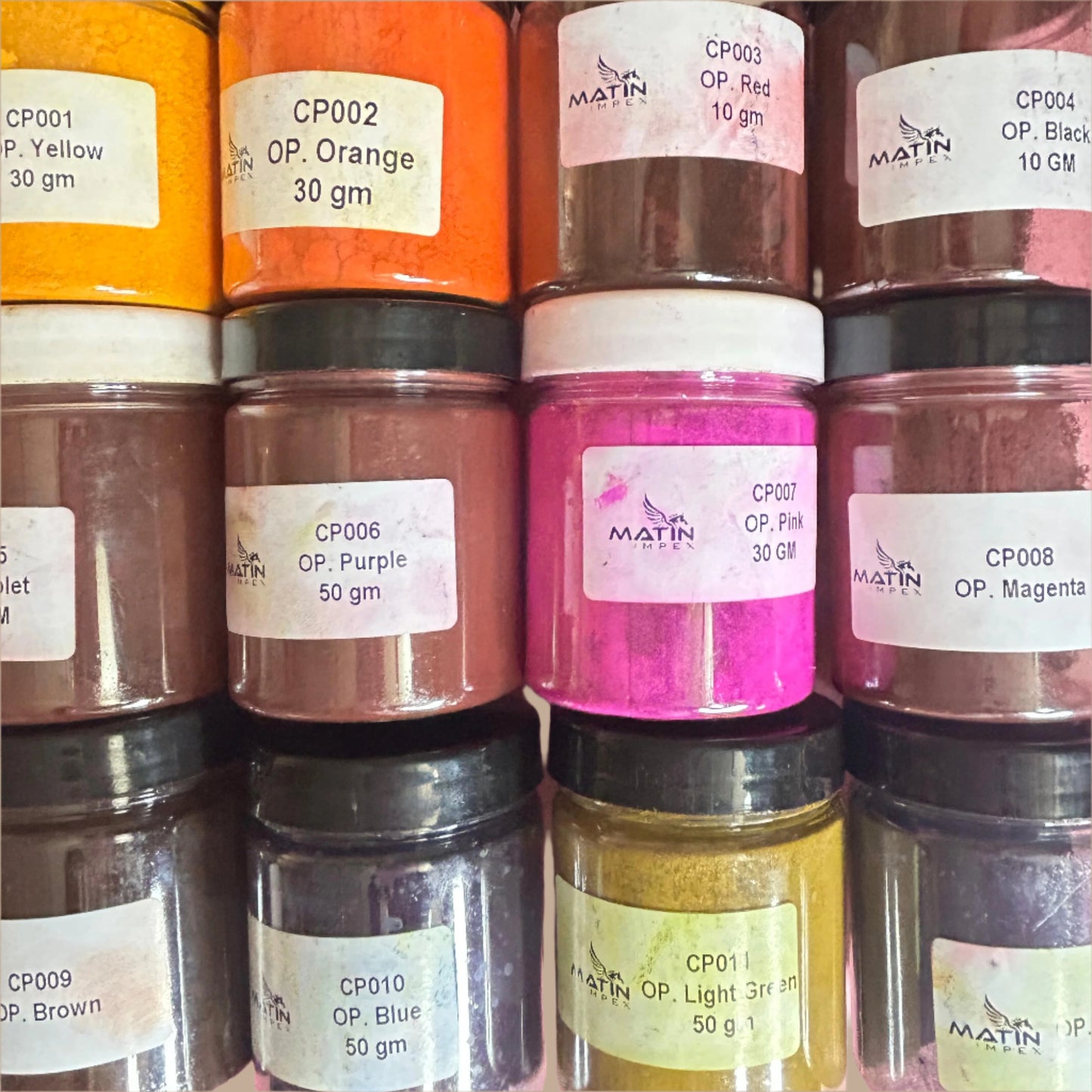 Set of 12 candle colors powder (10g)