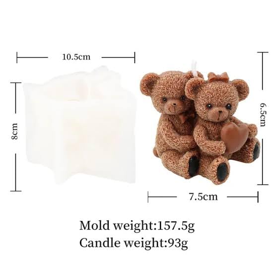 Teddy Couple Heart WCM433