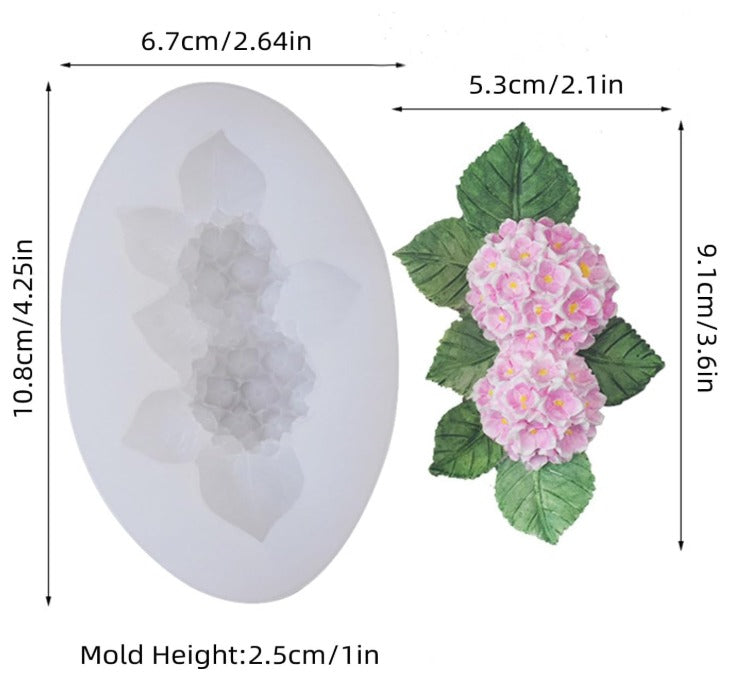 Hydrangea Flower Silicone Mold CFM284 (OWN)
