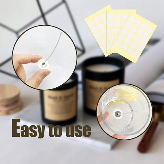 Candle Wick Stickers (1 sheet = 54 stickers) CWS005