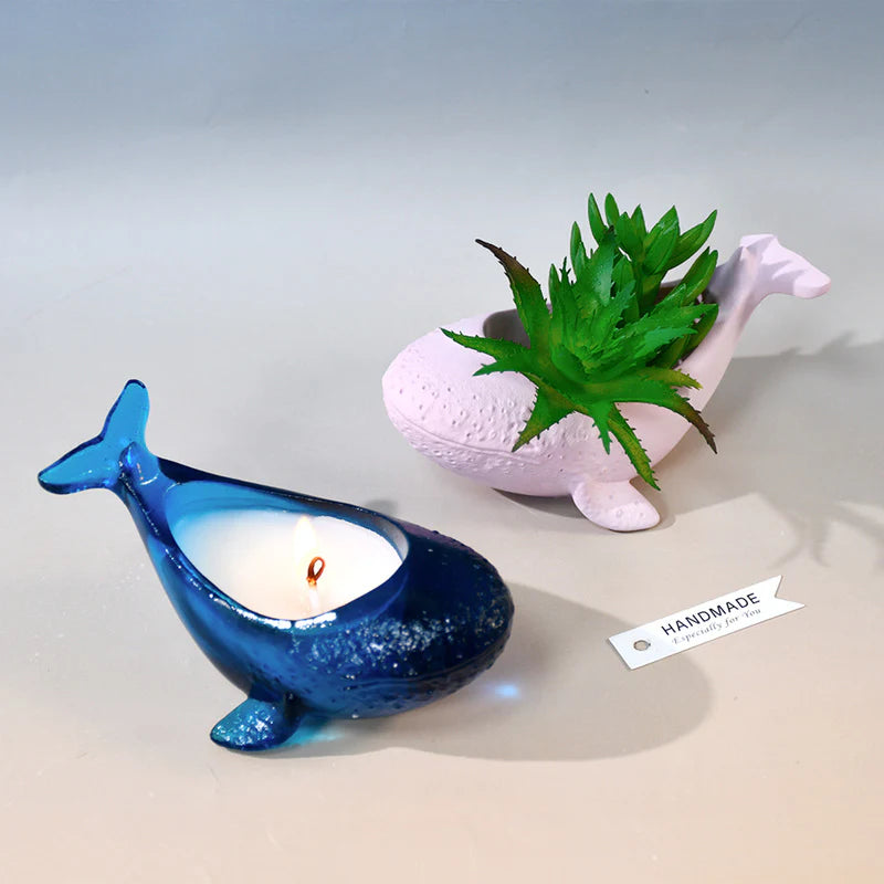Whale Candle Holder Flower Pot Storage Mold ARM365