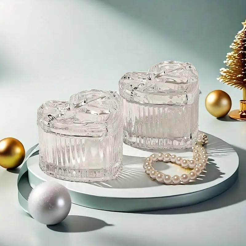 Heart Shaped Crystal candle Jar 5 pcs PM389