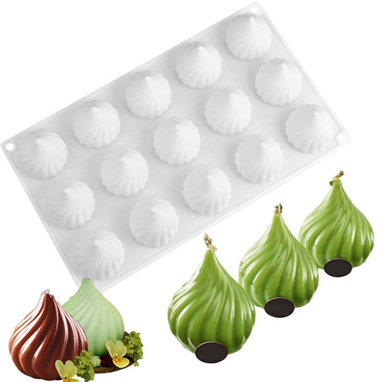 Spiral Modak 15 Cavity Mold WCM669