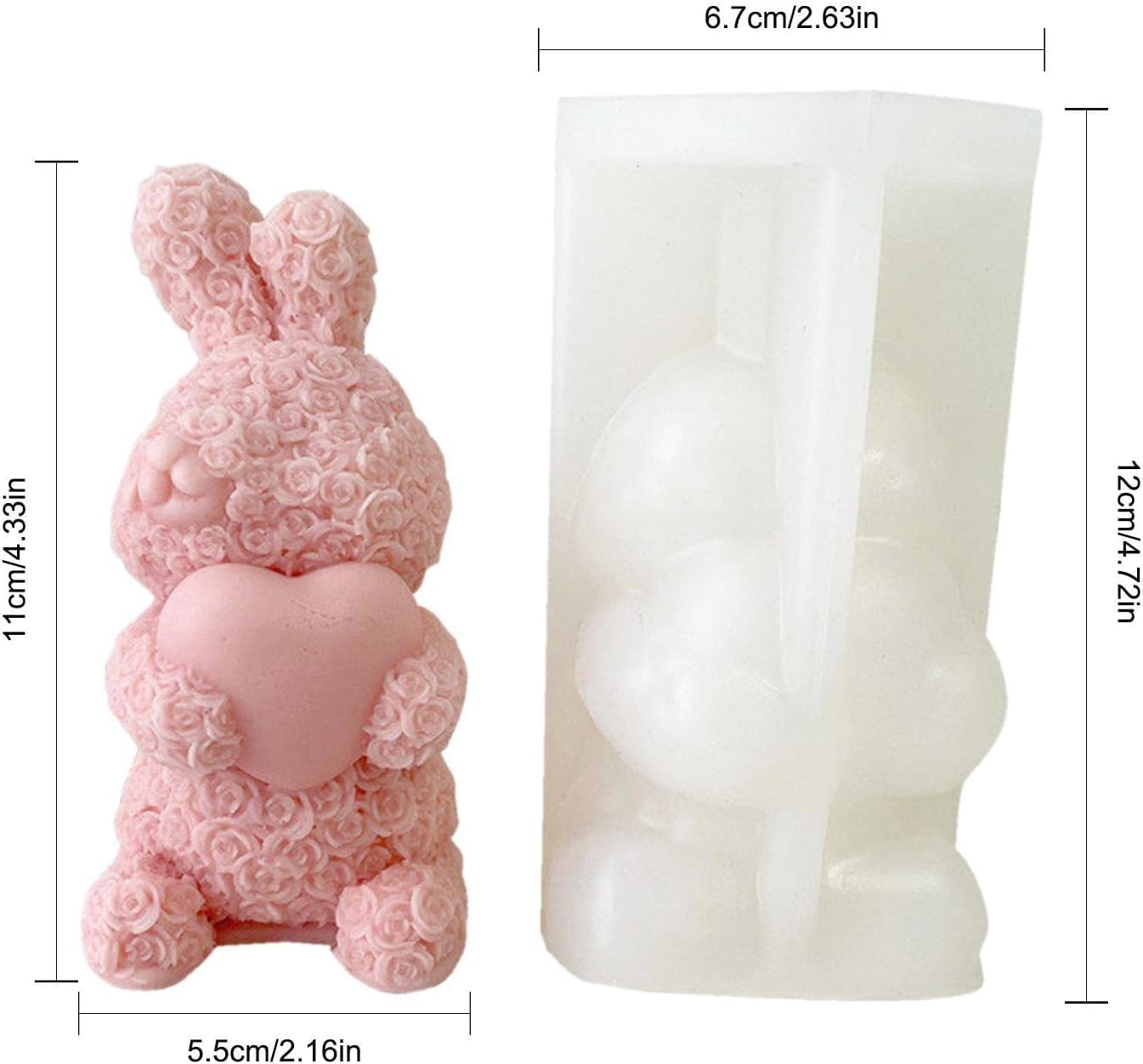 Rabbit Rose Heart WCM256