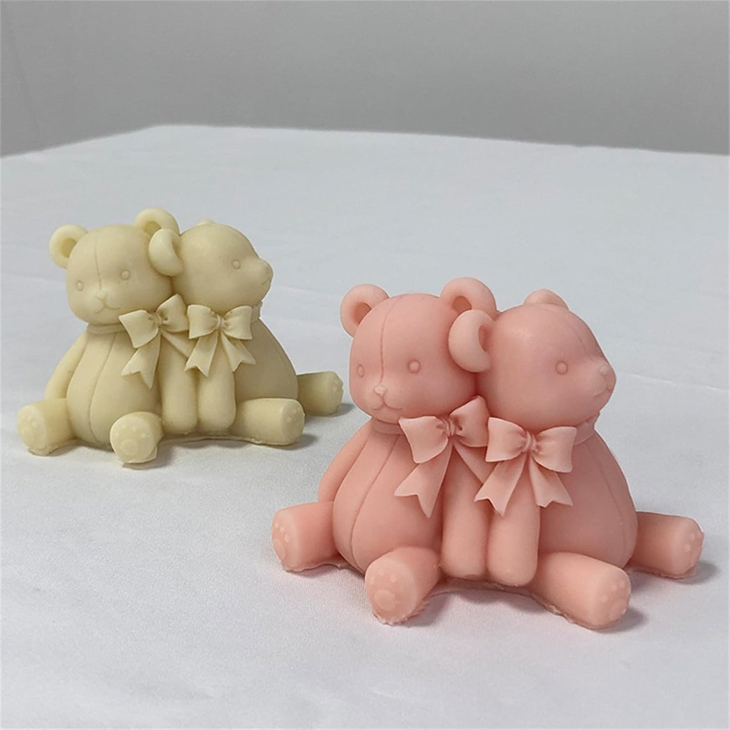 Teddy Couple Bow WCM430
