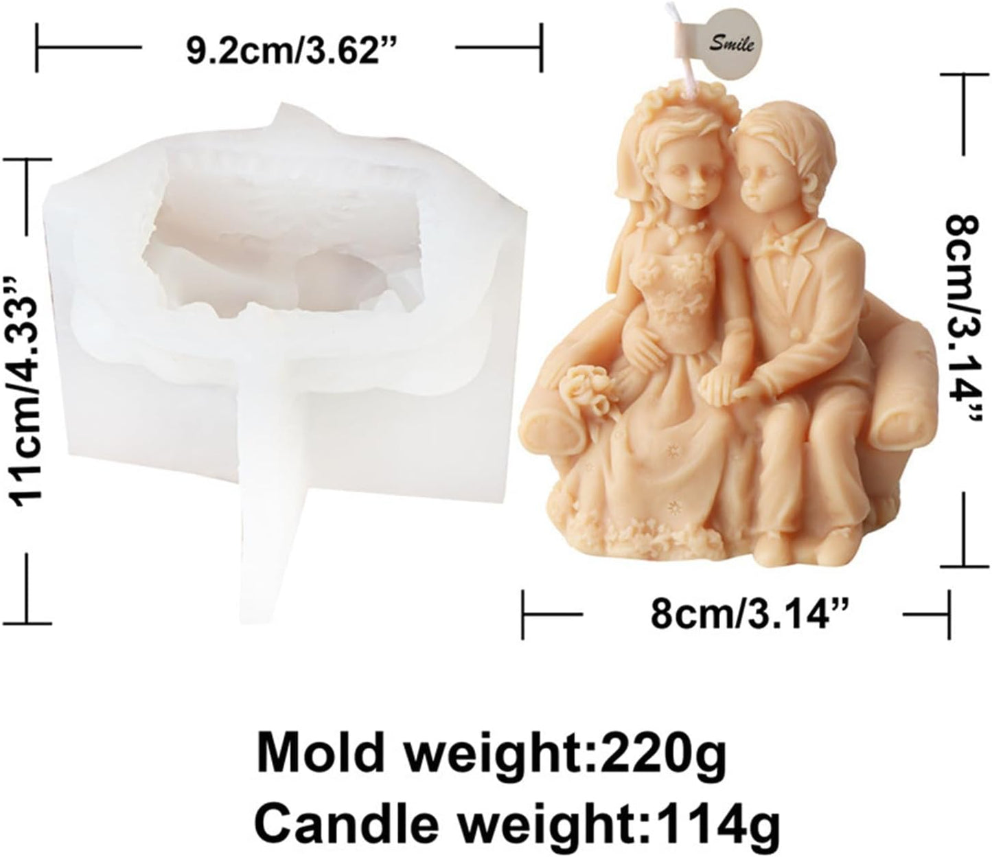 Wedding Groom & Bride Mold WCM537