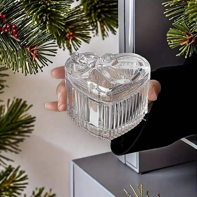 Heart Shaped Crystal candle Jar 5 pcs PM389