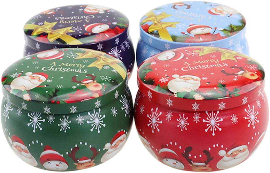 Tin Box Christmas Pack Of 12 (4 Pieces of each color) PM307