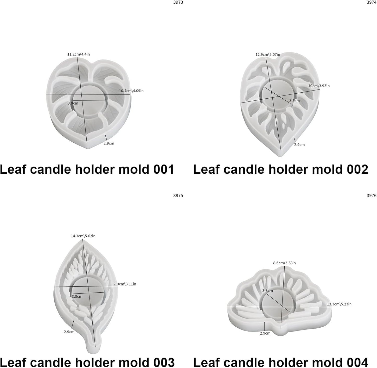Tropical Leaf Tealight Holder Mould (Set of 4) ARM484
