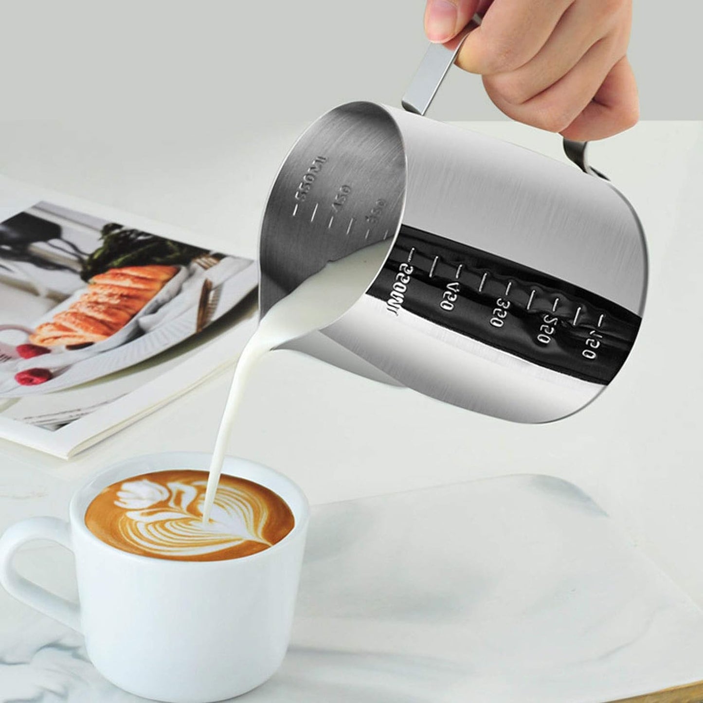 Stainless Steel Jug with Spoon 600ml ART032