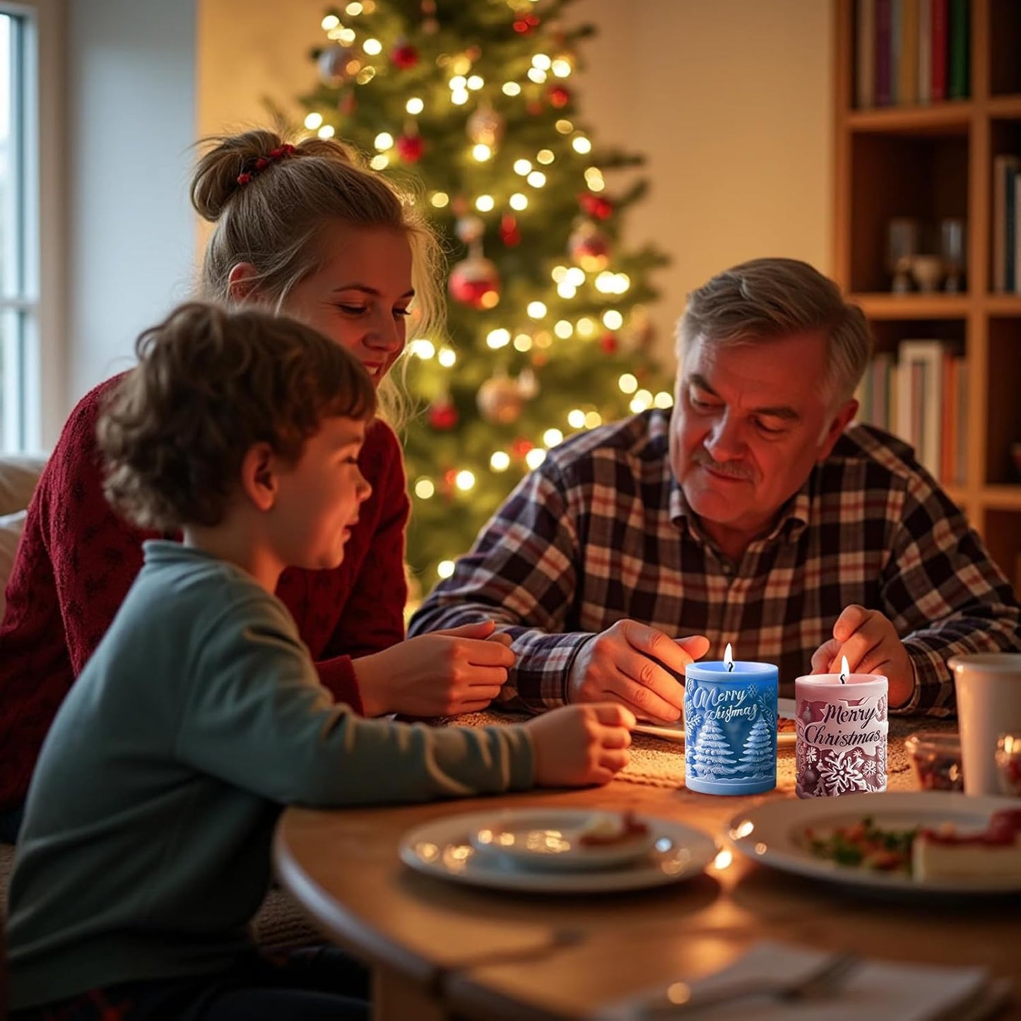 Christmas Pine cylinder Mold WCM747