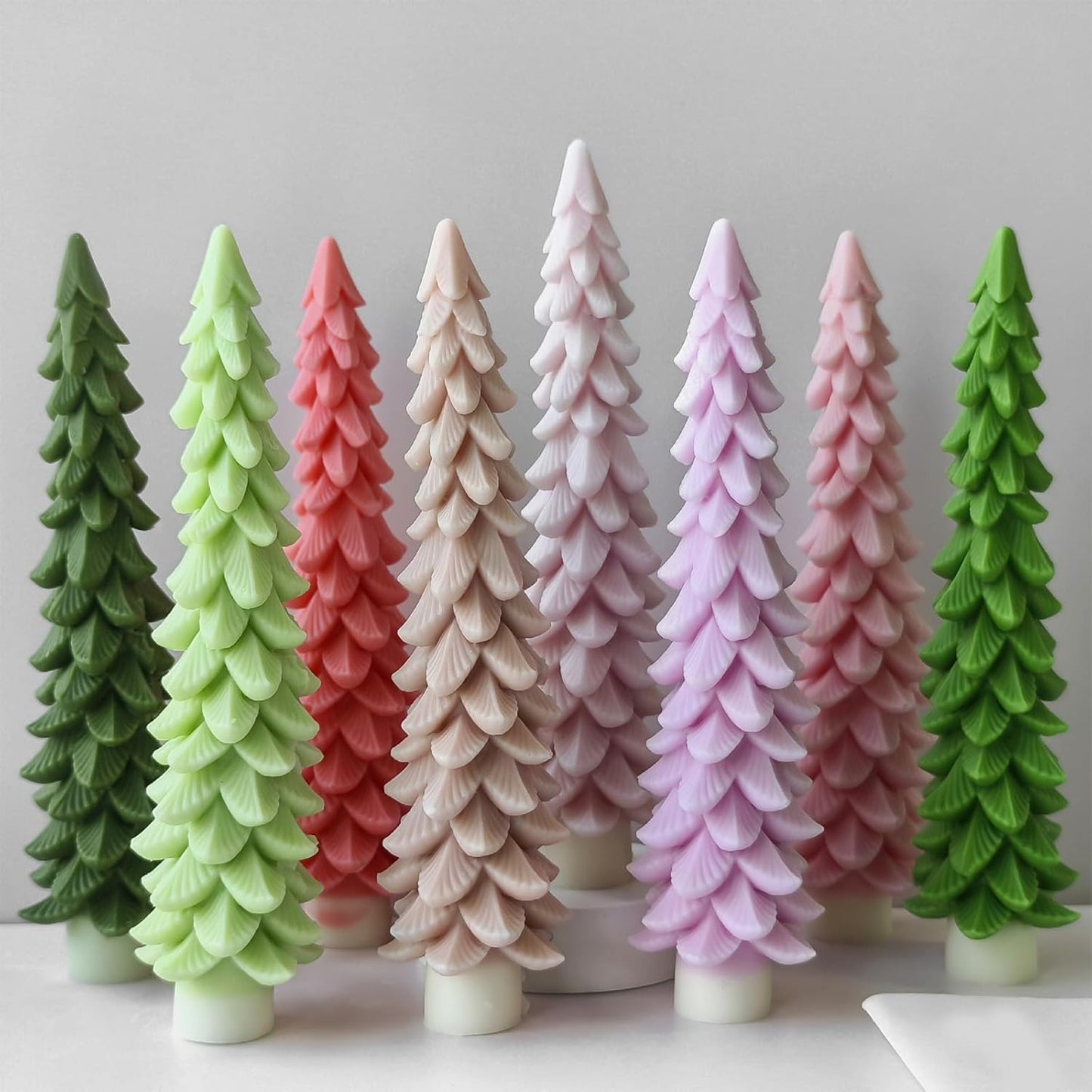 3D Pine Tree long Christmas Mold WCM746
