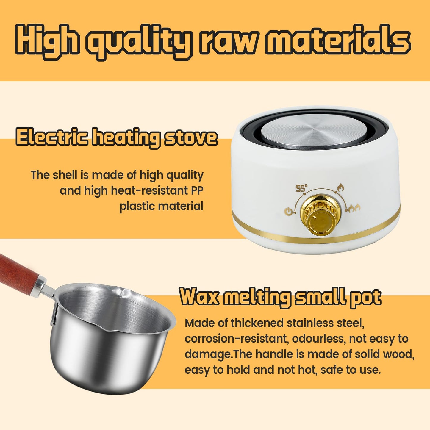 Electric Wax Melter with Steel Pot ART055