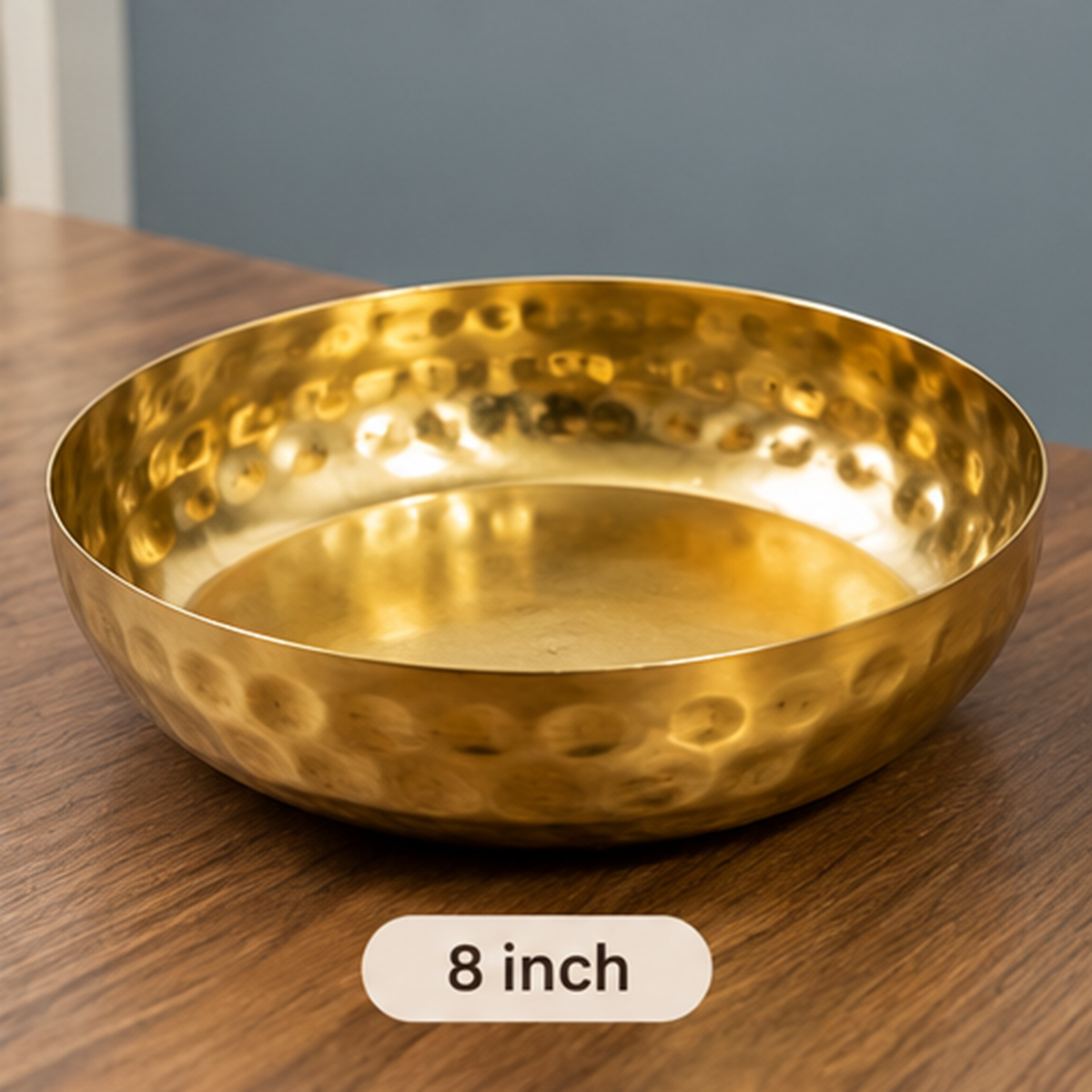 Round Hammered Gold Metal Urli for Floating Candles & Home Decoration | WCT018