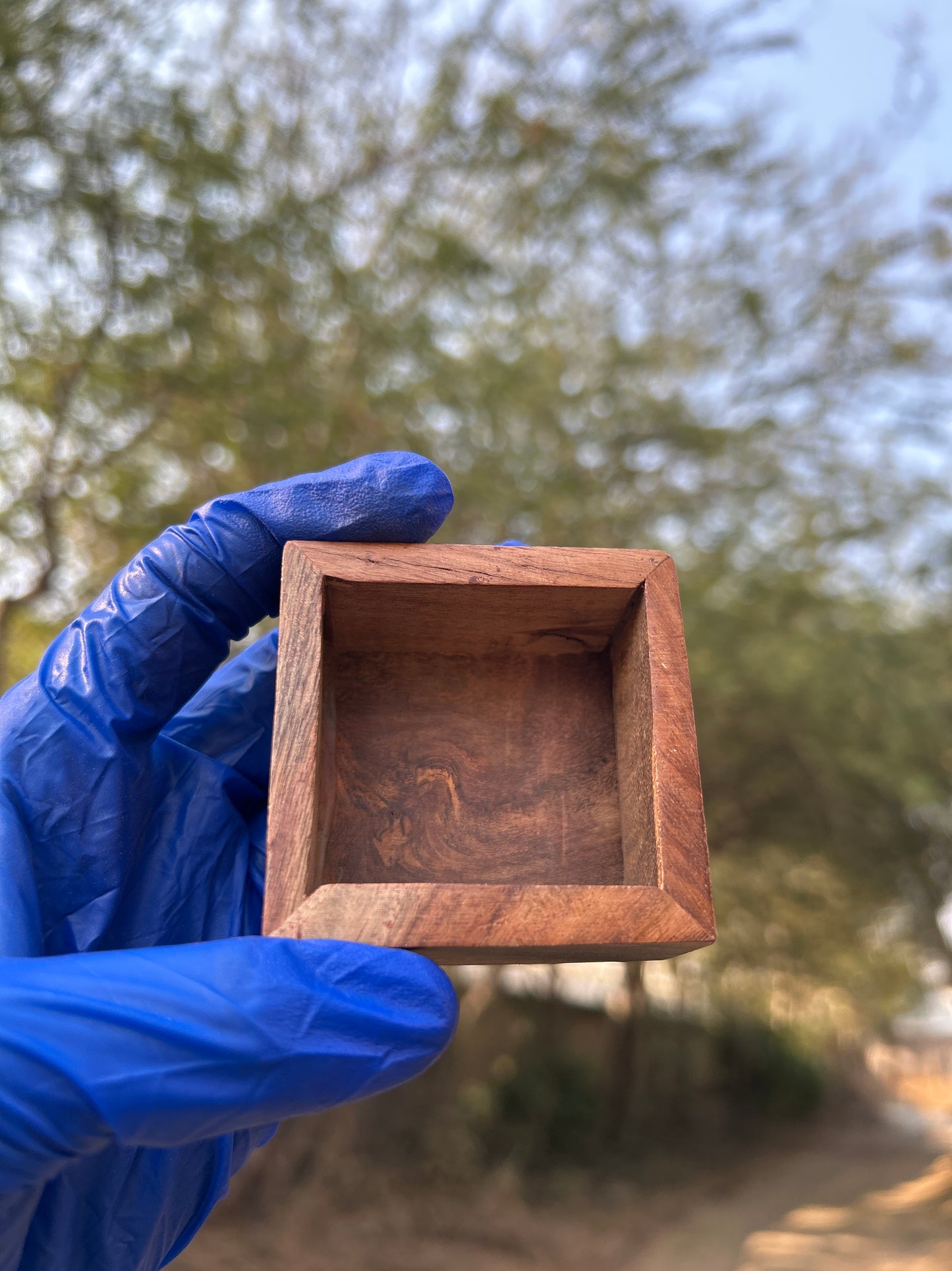Wooden Square Bowl,5.9 x2.5cm , WC004