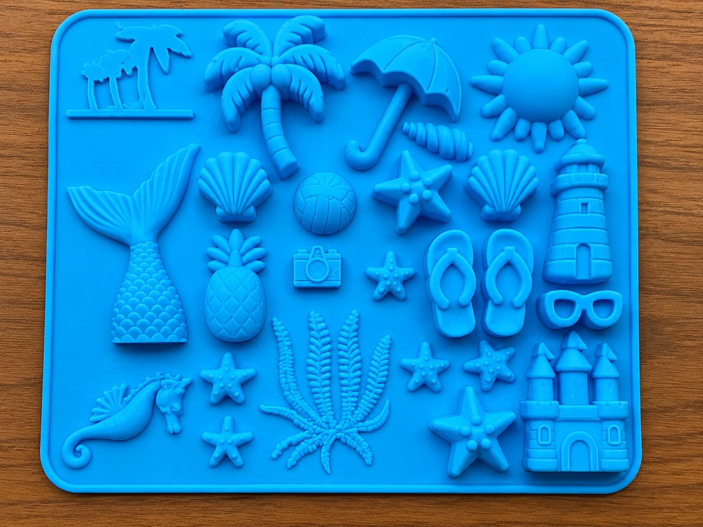 Beach Vacation Theme Silicone Mold | Summer & Ocean Craft Mould | CFM437