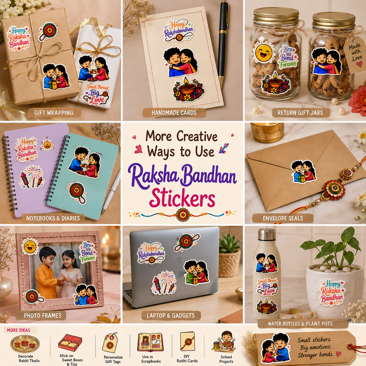 UV Transfer Sticker Sheet – Raksha Bandhan Brother-Sister Sticker | UV019