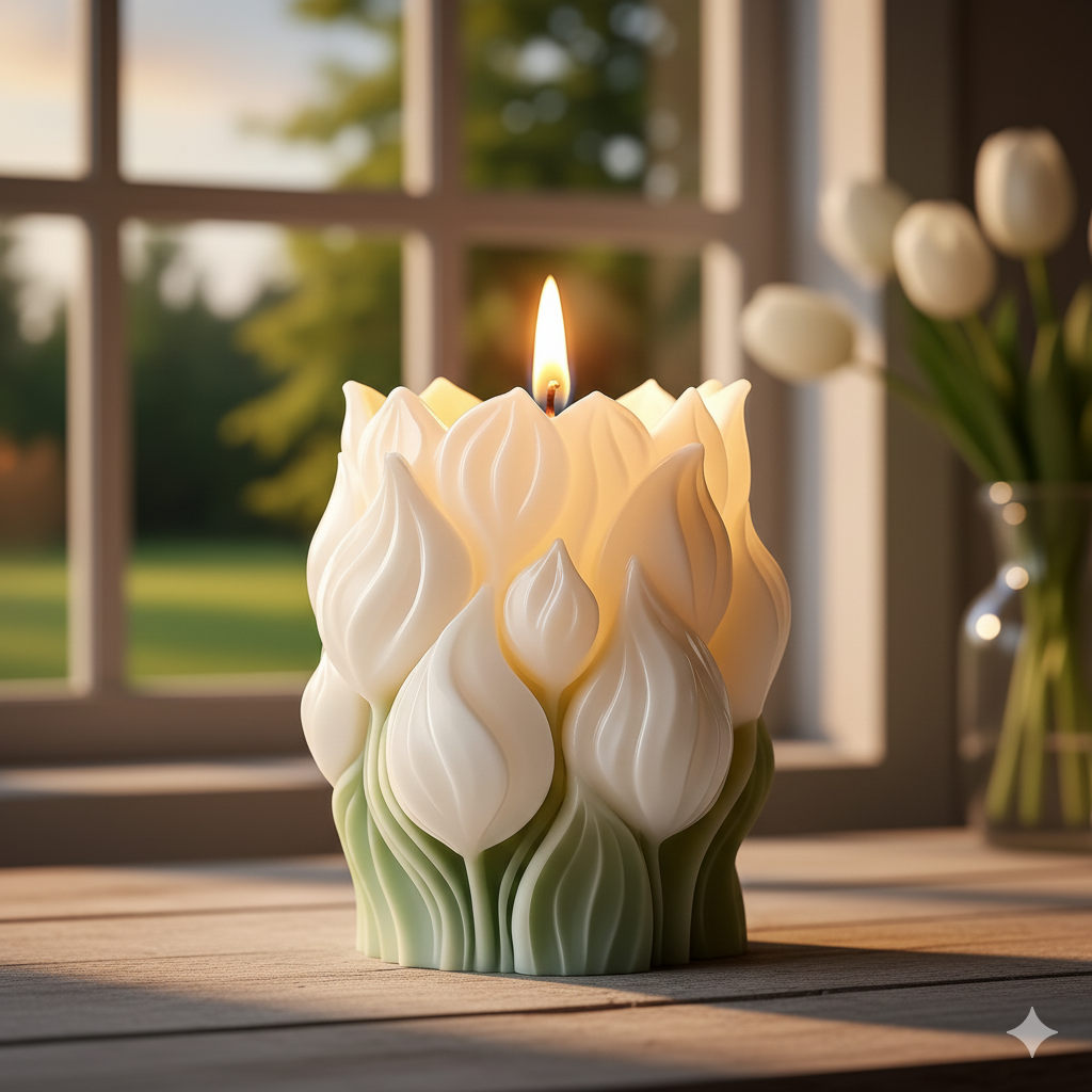 Lotus Petal Lily Candle Mold WCM727