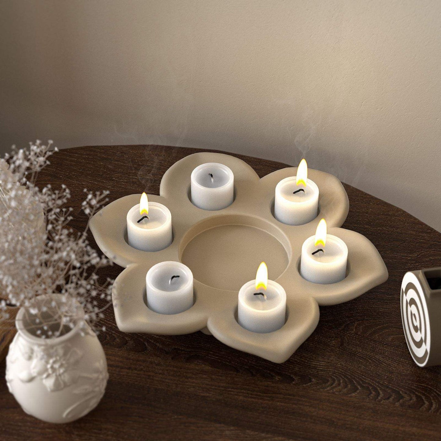 Mandala Floral Candle Centerpiece ARM488