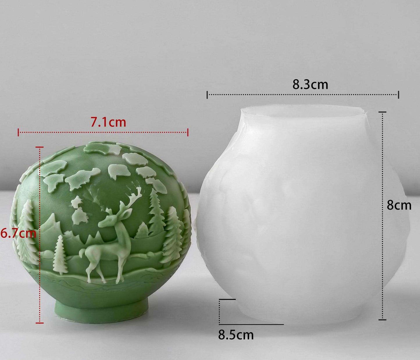 Christmas Ball Candle Mold WCM749