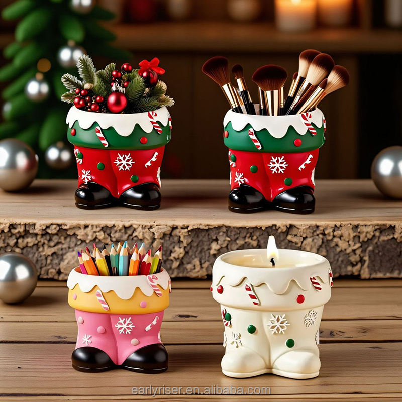 Merry Christmas Planter Jar Mold ARM447