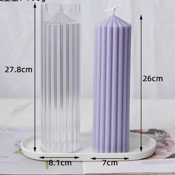 Striped Candle Mold WCM616
