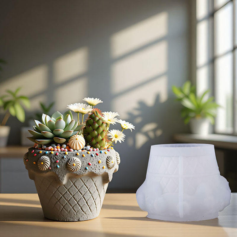 Icecream cone planter Jar Mold ARM457