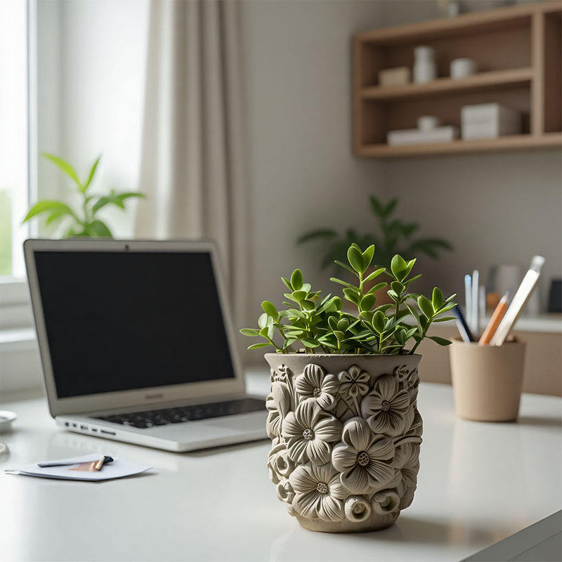 Floral Planter Jar Mold ARM446