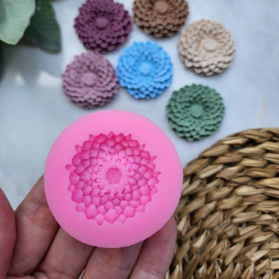Dahlia bloom Flower Mould l WCM798(gendaflower, marigold)