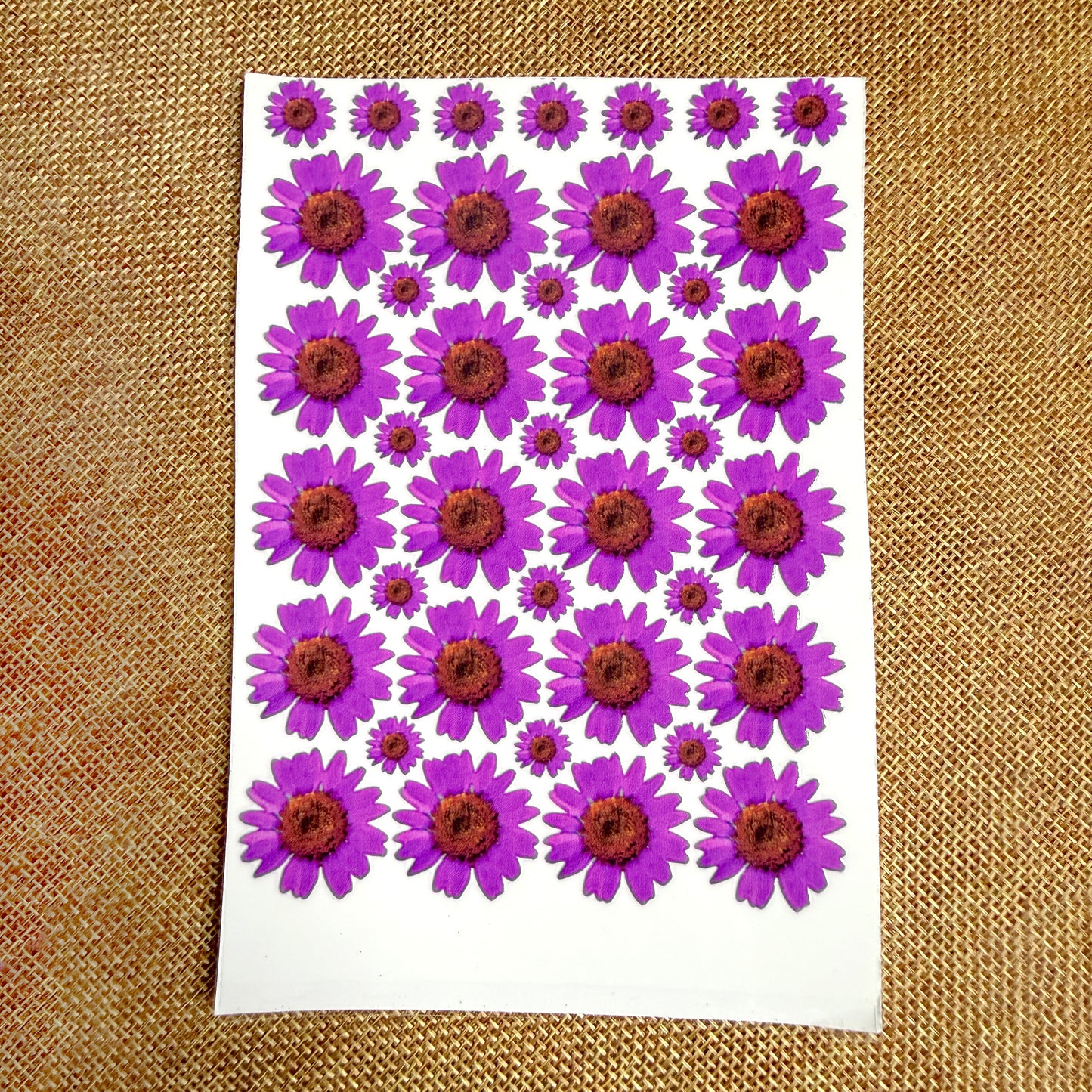 Purple Daisy Flower UV Transfer Sticker | UV013