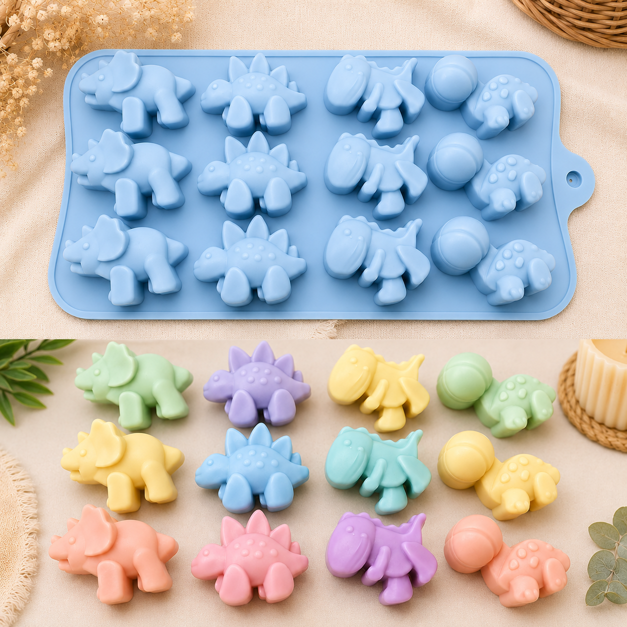 Mini Dinosaur Collection 12 Cavity Mold