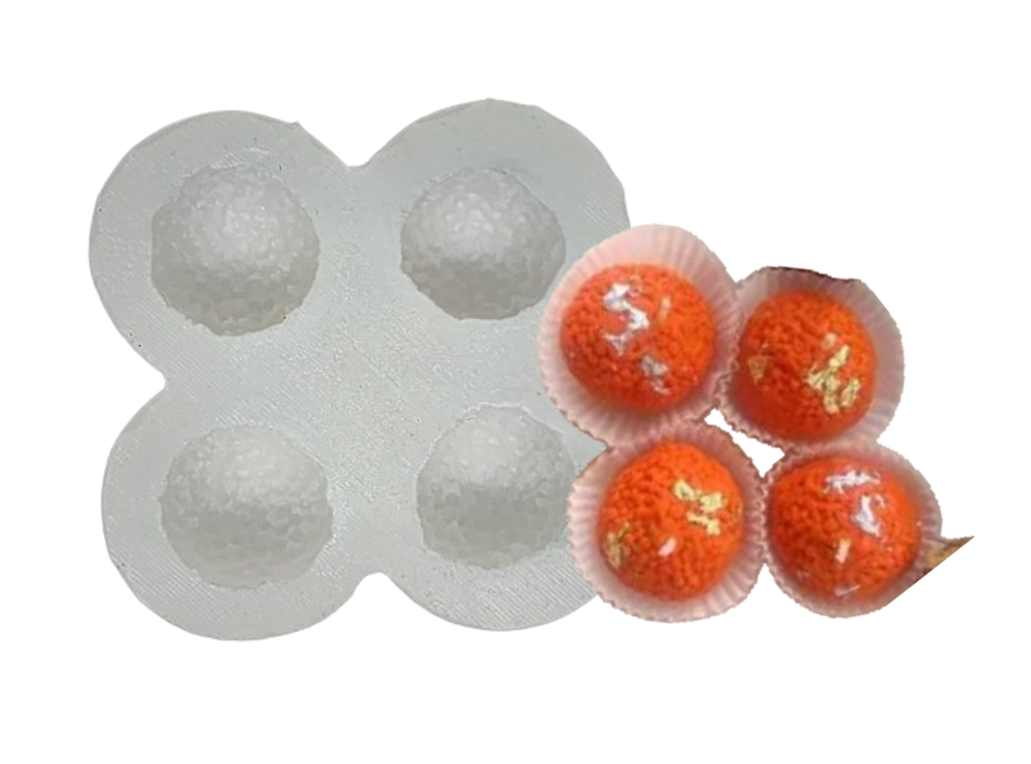 4 Cavity Moti Choor Laddu Mold WCM543 (OWN)