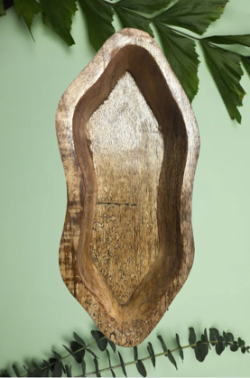 Papaya Bough Wooden Candle Bowl WC018