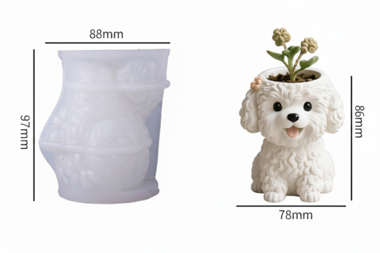ARM564 Dog Planter Mold