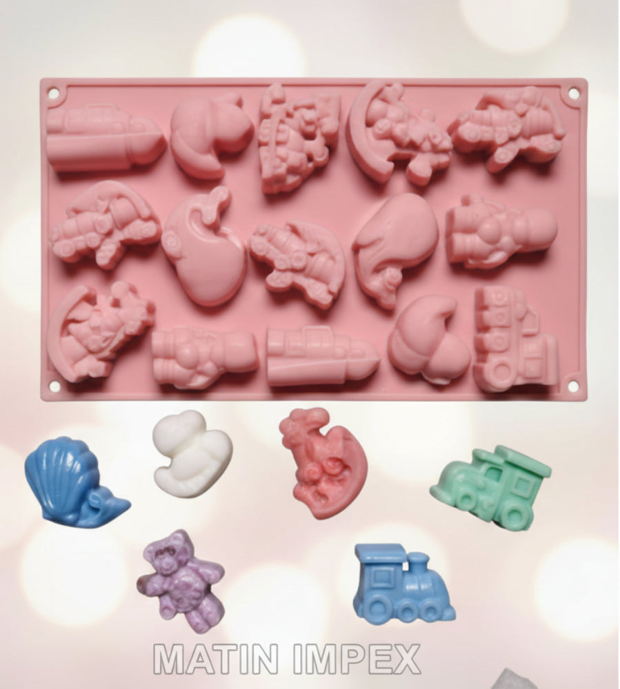 Assorted Toys Silicone Mold 15-Cavity | SSM265