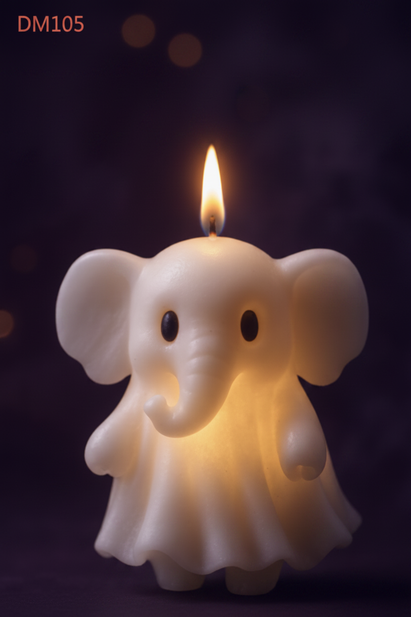 WCM910 elephant angel candle mold