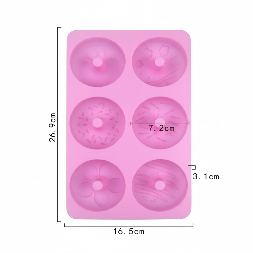 6-Cavity Assorted Donut Silicone Mould | SSM279