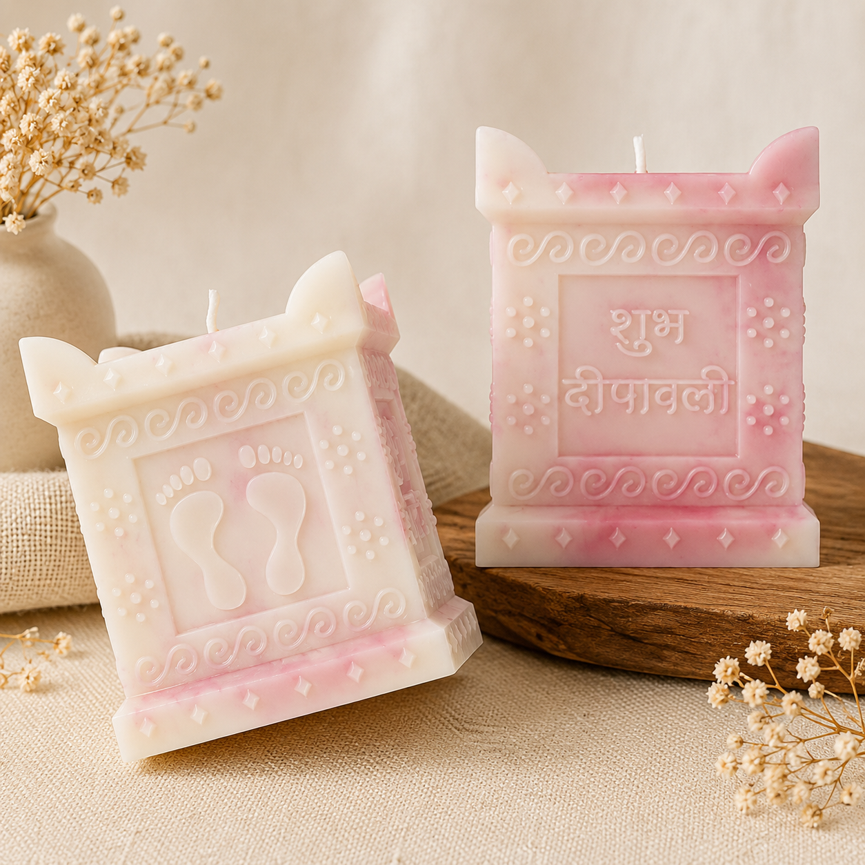 Tulsi Shubh Dipavali *MOLD*Size: 8*7CM WCM053 (OWN)
