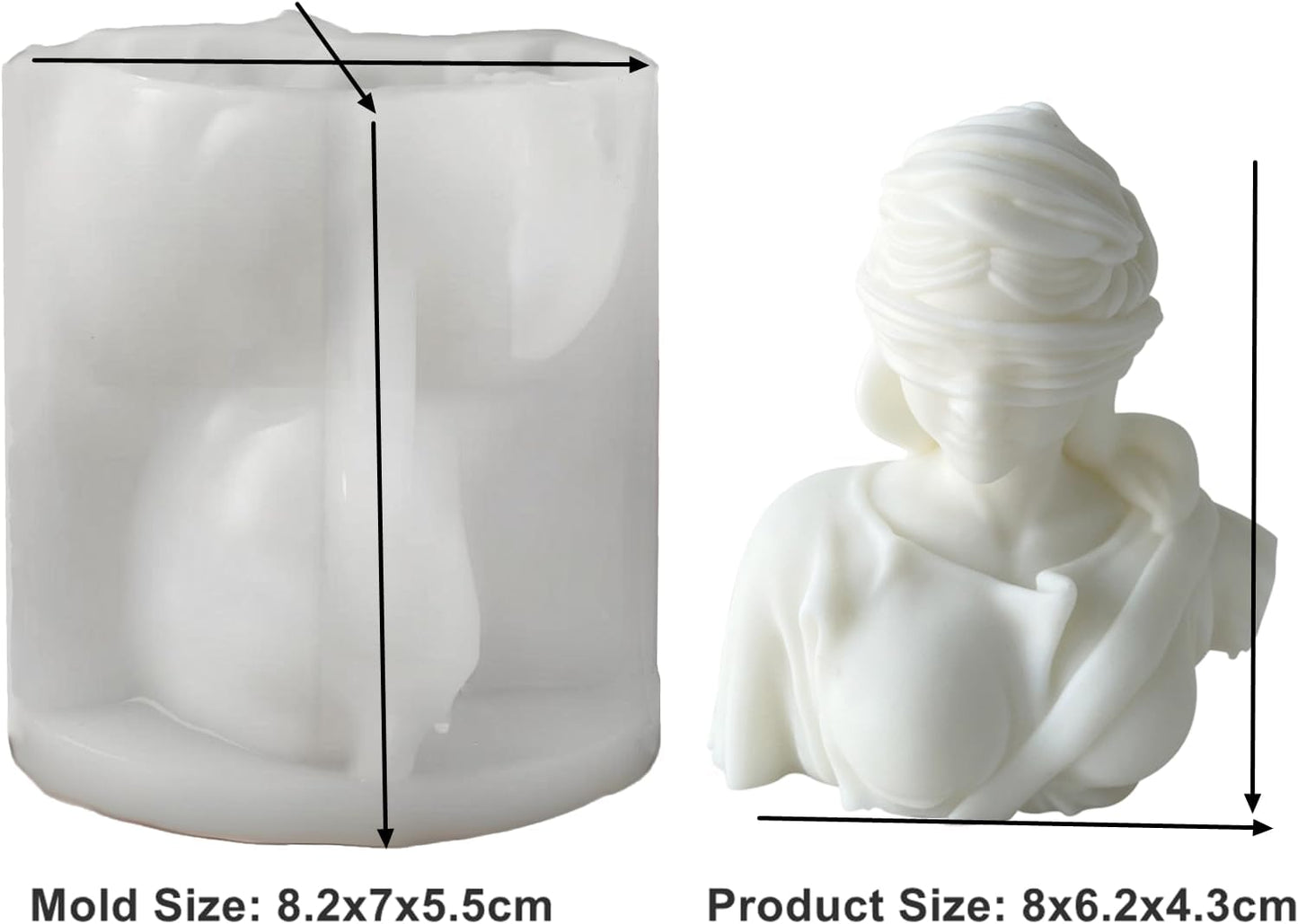 Goddess of Justice silicone candle mold | WCM827